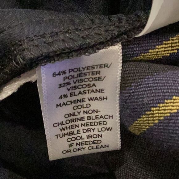 Loft Slim Striped Cuffed Tie Waist Ankle Crop Pants Julie Sz 4 - Picture 10 of 10